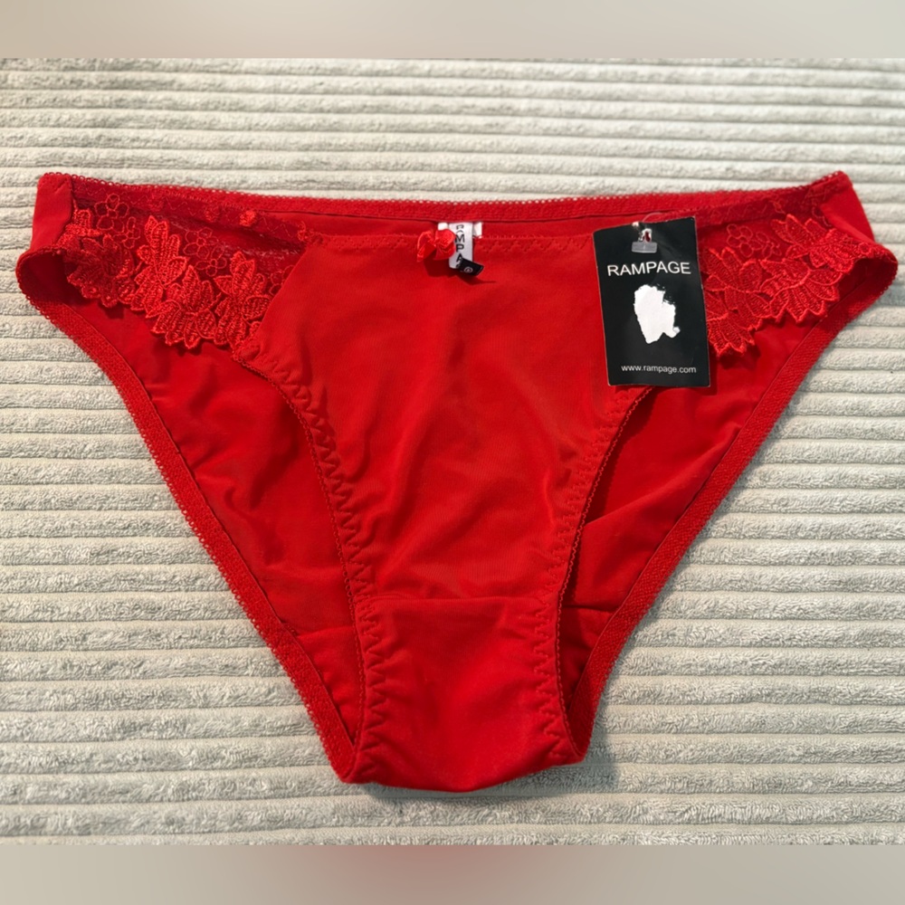 Rampage Red Lace Trim Panties